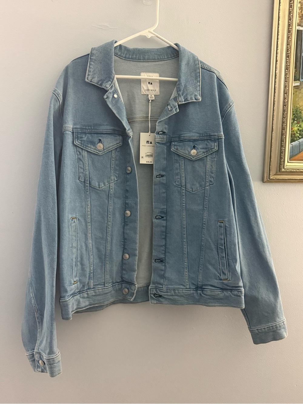 FA Light Blue Womens Jean Jacket - Classic Trucker Style
